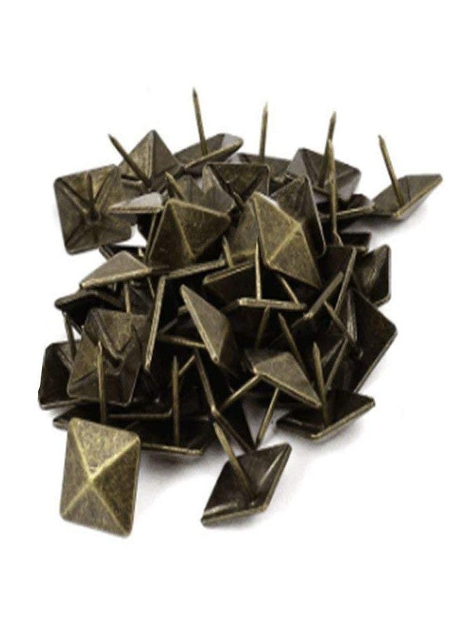 Sydien Square Cone Antique Brass Upholstery Nails Furniture Tacks Pushpins Hardware Decor 50 Pcs - Image 1